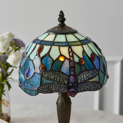 Endon 64088 - Stona lampa Tiffany DRAGONFLY 1xE14/40W/230V pr. 20 cm