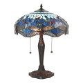 Endon 64089 - Stona lampa Tiffany DRAGONFLY 2xE27/60W/230V, prečnik 41 cm