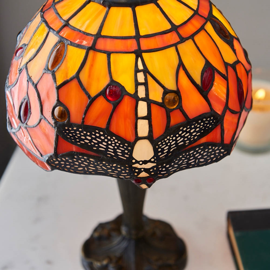 Endon 64091 - Stona lampa Tiffany DRAGONFLY 1xE14/40W/230V prečnik 20 cm