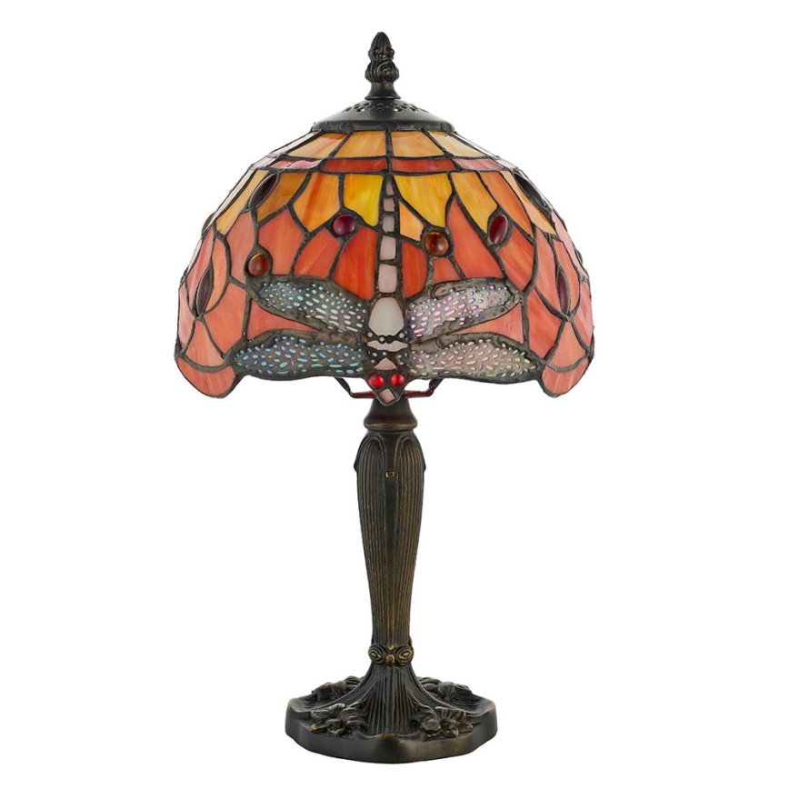 Endon 64091 - Stona lampa Tiffany DRAGONFLY 1xE14/7W/230V prečnik 20 cm