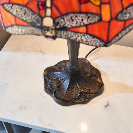 Endon 64093 - Stona lampa Tiffany DRAGONFLY 2xE27/60W/230V prečnik 41 cm