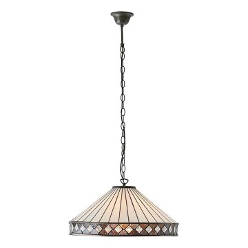 Endon 64147 - Luster na lancu Tiffany FARGO 1xE27/60W/230V prečnik 50 cm