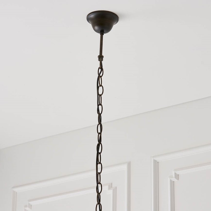 Endon 64162 - Luster na lancu Tiffany HECTOR 1xE27/60W/230V prečnik 40 cm
