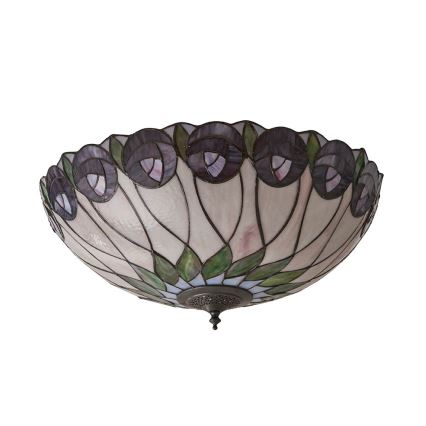 Endon 64173 - Plafonsko svetlo Tiffany HUTCHINSON 2xE27/60W/230V prečnik 50 cm