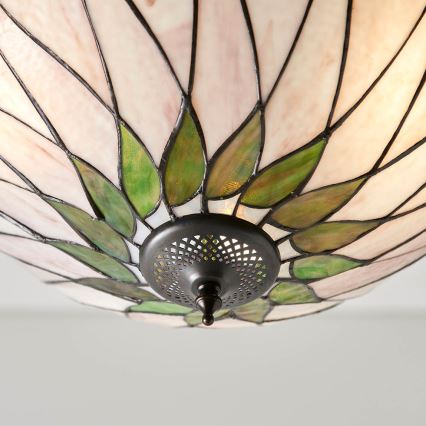 Endon 64175 - Luster na lancu Tiffany HUTCHINSON 3xE27/60W/230V pr. 40 cm