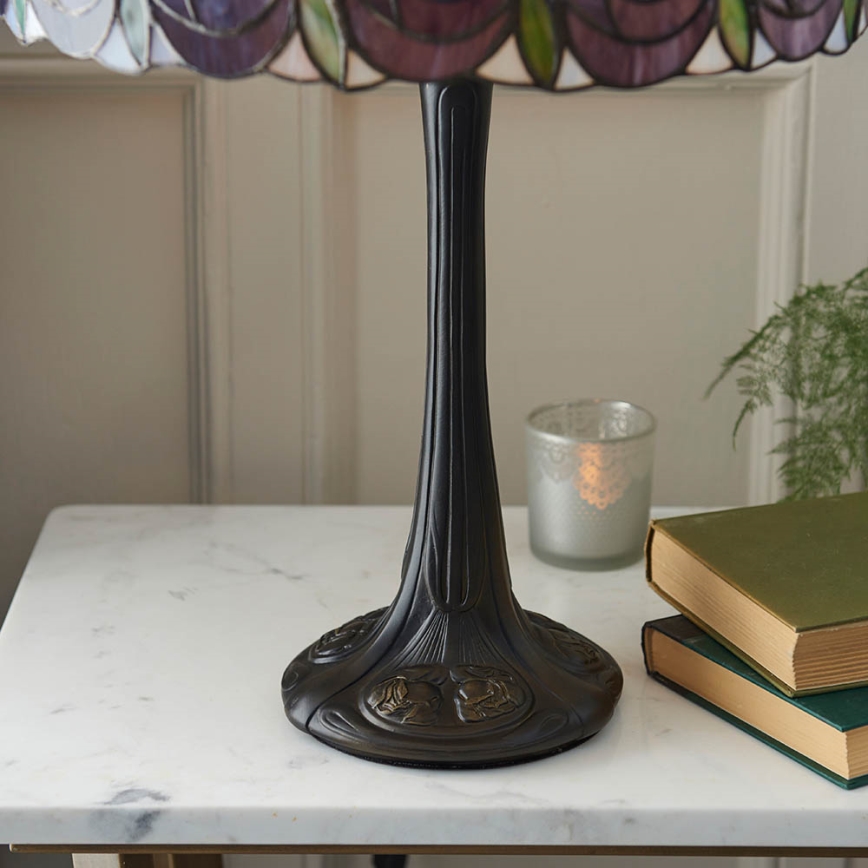 Endon 64177 - Stona lampa Tiffany HUTCHINSON 1xE27/60W/230V, prečnika 40 cm