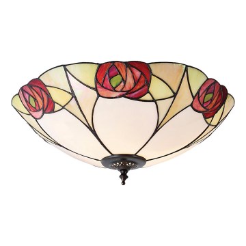 Endon 64182 - Plafonsko svetlo Tiffany INGRAM 2xE27/60W/230V prečnik 45 cm
