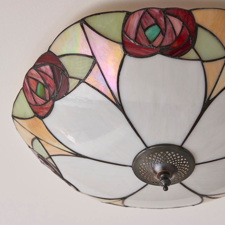 Endon 64182 - Plafonsko svetlo Tiffany INGRAM 2xE27/60W/230V prečnik 45 cm