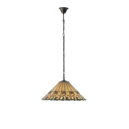 Endon 64194 - Luster na lancu Tiffany JAMELIA 3xE27/60W/230V prečnika 50 cm