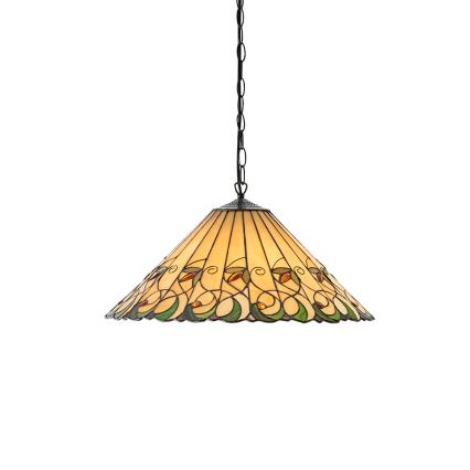 Endon 64194 - Luster na lancu Tiffany JAMELIA 3xE27/60W/230V prečnika 50 cm