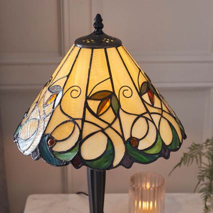 Endon 64195 - Stona lampa Tiffany JAMELIA 1xE27/60W/230V prečnik 31 cm