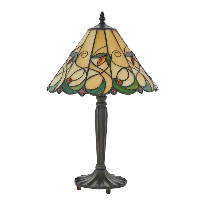 Endon 64195 - Stona lampa Tiffany JAMELIA 1xE27/60W/230V prečnik 31 cm