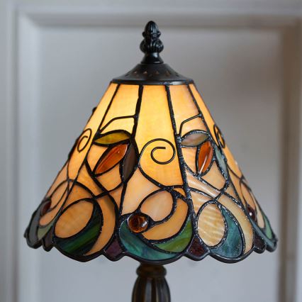 Endon 64196 - Stona lampa Tiffany JAMELIA 1xE14/40W/230V prečnik 20 cm