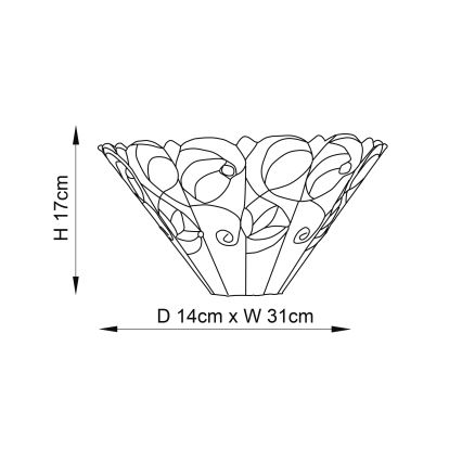 Endon 64198 - Zidna lampa Tiffany JAMELIA 1xE14/40W/230V