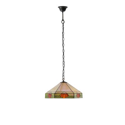 Endon 64285 - Luster na lancu Tiffany NEVADA 1xE27/60W/230V prečnik 35 cm