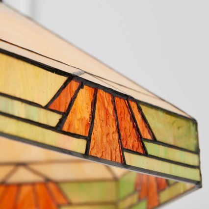 Endon 64285 - Luster na lancu Tiffany NEVADA 1xE27/60W/230V prečnik 35 cm