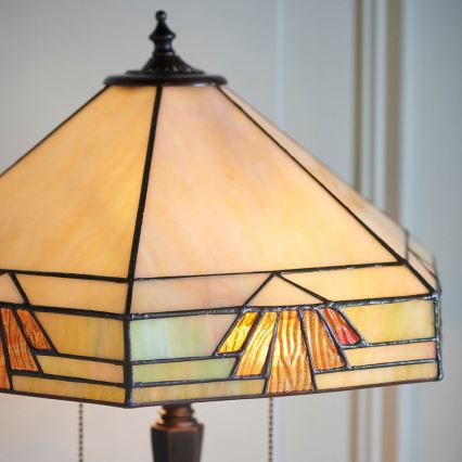 Endon 64286 - Stona lampa Tiffany NEVADA 2xE27/60W/230V, prečnik 40 cm