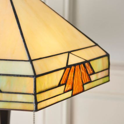 Endon 64286 - Stona lampa Tiffany NEVADA 2xE27/60W/230V, prečnik 40 cm