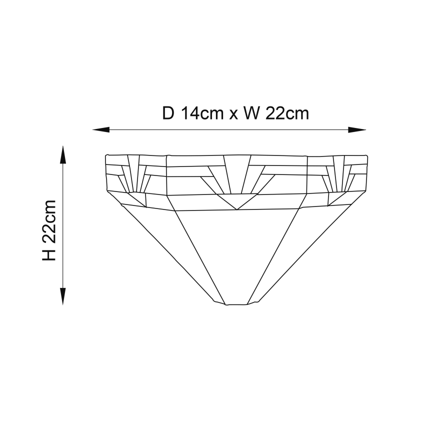 Endon 64288 - Zidna svetiljka Tiffany NEVADA 1xE14/40W/230V