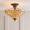 Endon 64300 - Plafonski luster Tiffany PEARL 3xE27/60W/230V prečnik 37 cm