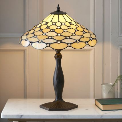 Endon 64301 - Stona lampa Tiffany PEARL 1xE27/60W/230V prečnik 37 cm