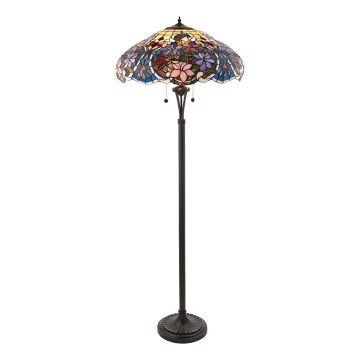 Endon 64323 - Podna lampa Tiffany SULLIVAN 2xE27/60W/230V prečnik 56 cm