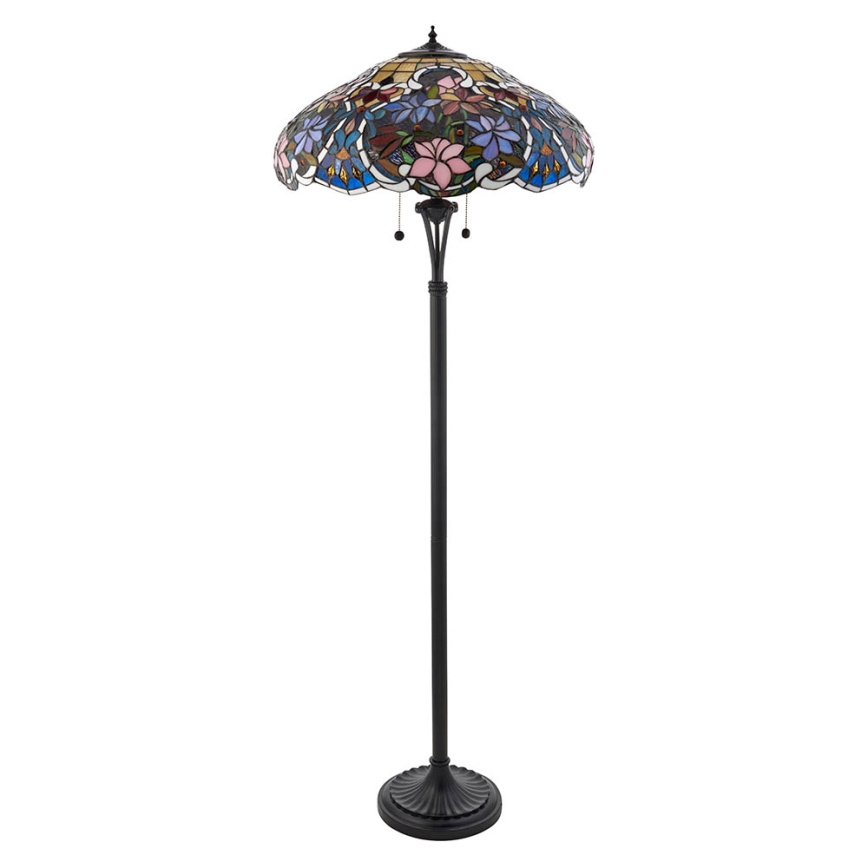 Endon 64323 - Podna lampa Tiffany SULLIVAN 2xE27/60W/230V prečnik 56 cm