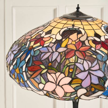 Endon 64323 - Podna lampa Tiffany SULLIVAN 2xE27/60W/230V prečnik 56 cm