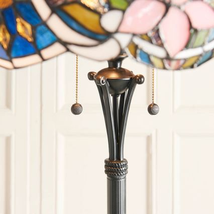 Endon 64323 - Podna lampa Tiffany SULLIVAN 2xE27/60W/230V prečnik 56 cm