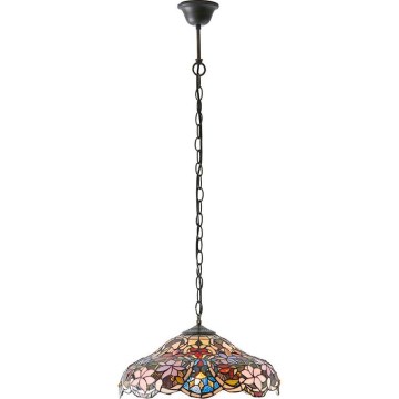 Endon 64325 - Luster na lancu Tiffany SULLIVAN 1xE27/60W/230V prečnik 40 cm