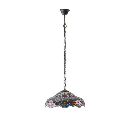 Endon 64325 - Luster na lancu Tiffany SULLIVAN 1xE27/60W/230V prečnik 40 cm