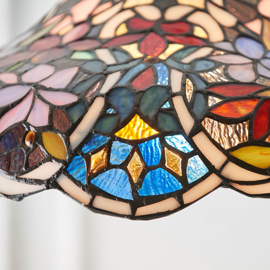 Endon 64325 - Luster na lancu Tiffany SULLIVAN 1xE27/60W/230V prečnik 40 cm