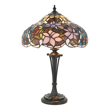 Endon 64327 - Stona lampa Tiffany SULLIVAN 2xE14/40W/230V prečnik 30 cm