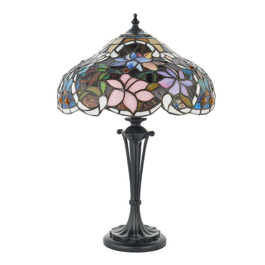 Endon 64327 - Stona lampa Tiffany SULLIVAN 2xE14/40W/230V prečnik 30 cm