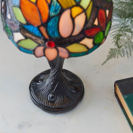 Endon 64331 - Stona lampa Tiffany SYLVETTE 1xE14/40W/230V, prečnik 15 cm