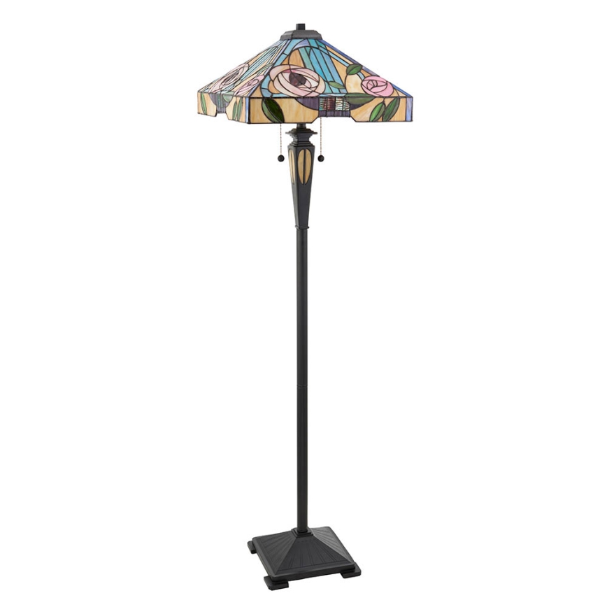 Endon 64383 - Stojeća lampa Tiffany WILLIOW 2xE27/60W/230V, prečnik 42,5 cm