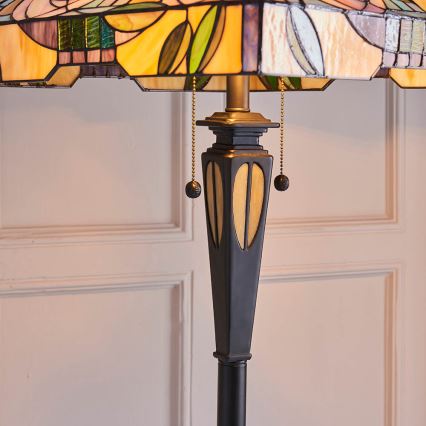 Endon 64383 - Stojeća lampa Tiffany WILLIOW 2xE27/60W/230V, prečnik 42,5 cm