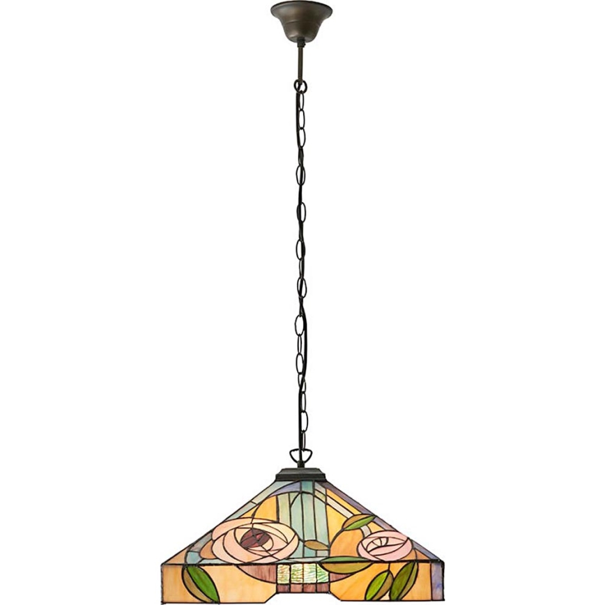Endon 64384 - Luster na lancu Tiffany WILLOW 3xE27/60W/230V