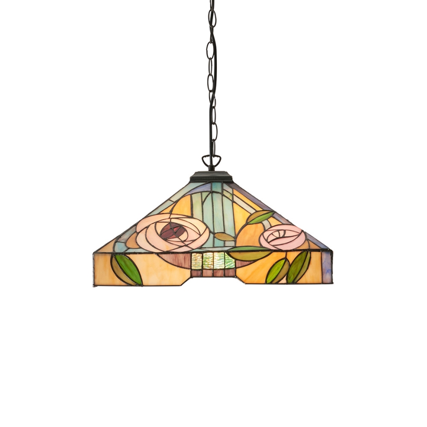 Endon 64384 - Luster na lancu Tiffany WILLOW 3xE27/60W/230V