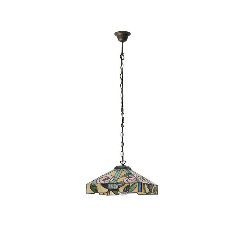 Endon 64385 - Luster na lancu Tiffany WILLOW 1xE27/60W/230V prečnik 35 cm