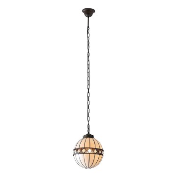 Endon 67044 - Luster na lancu Tiffany FARGO 1xE14/40W/230V prečnik 25,5 cm