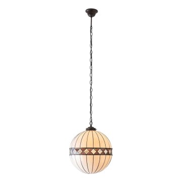 Endon 67045 - Luster na lancu Tiffany FARGO 1xE27/60W/230V prečnika 40 cm