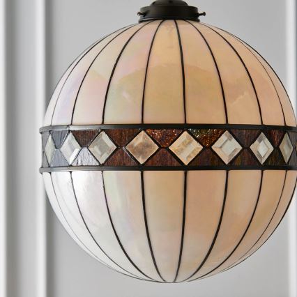 Endon 67045 - Luster na lancu Tiffany FARGO 1xE27/60W/230V prečnika 40 cm