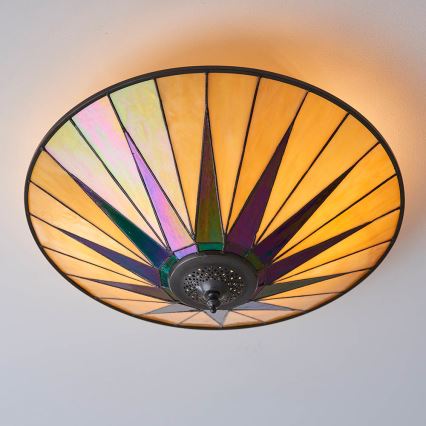 Endon 70240 - Stropna svetiljka Tiffany DARK STAR 2xE27/40W/230V pr. 49 cm