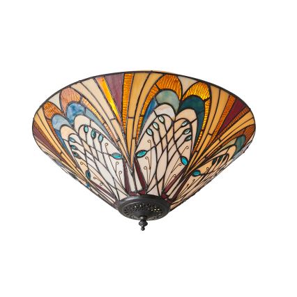 Endon 70241 - Plafonsko svetlo Tiffany HECTOR 2xE27/60W/230V Ø 40 cm