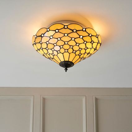 Endon 70242 - Plafonsko svetlo Tiffany PEARL 2xE27/60W/230V, prečnik 37 cm