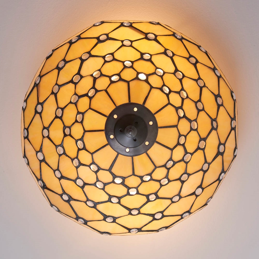 Endon 70242 - Plafonsko svetlo Tiffany PEARL 2xE27/60W/230V, prečnik 37 cm