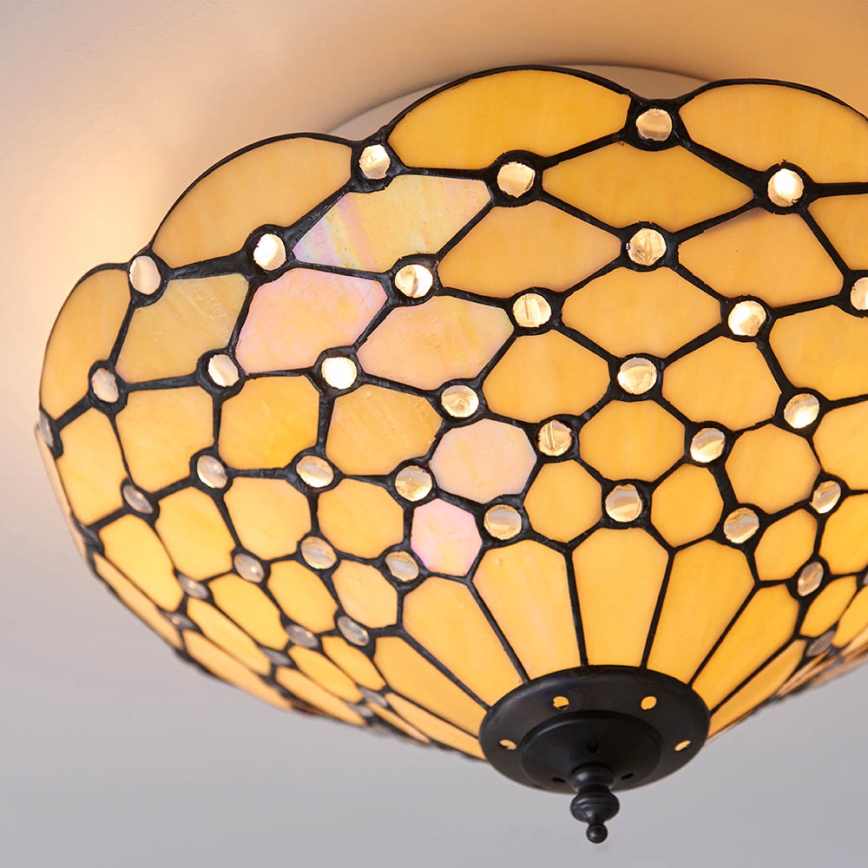 Endon 70242 - Plafonsko svetlo Tiffany PEARL 2xE27/60W/230V, prečnik 37 cm