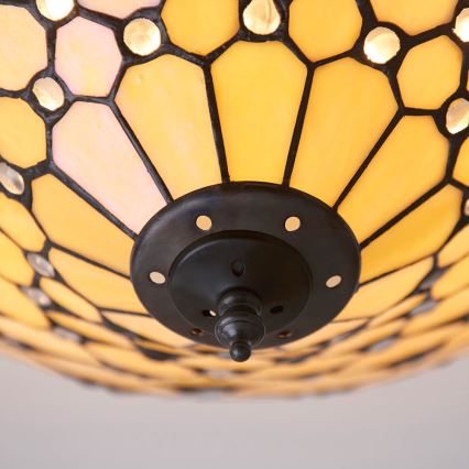 Endon 70242 - Plafonsko svetlo Tiffany PEARL 2xE27/60W/230V, prečnik 37 cm