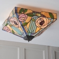 Endon 70698 - Tiffany WILLOW stropna svetiljka 2xE27/60W/230V